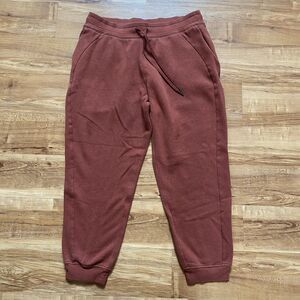 LULULEMON 12 Scuba HR Jogger Classic Fit Heathered Date Brown Athleisure Comfy